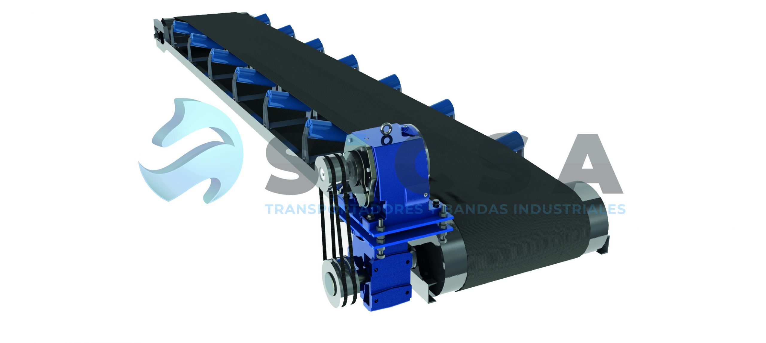 Transportador de Rodillos Triples Transportador de Rodillos Triples